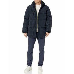 DKNY Men's Performance Four Pocket Parka Jacket, Size Large
